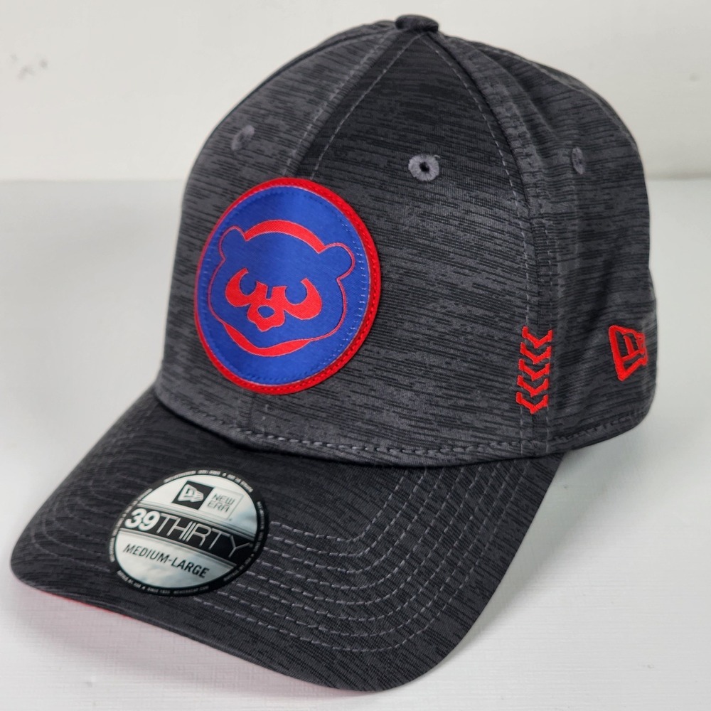 Chicago Cubs MLB New Era 39Thirty Hat Adultβ Gray Clubhouse Stretch Fitted Cap